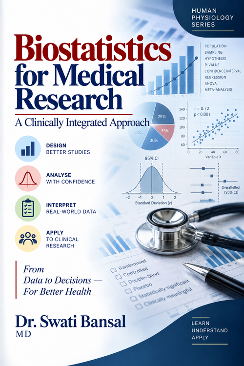 Cover of Biostatistics for Medical Research: A Clinically Integrated Approach by Dr. Swati Bansal