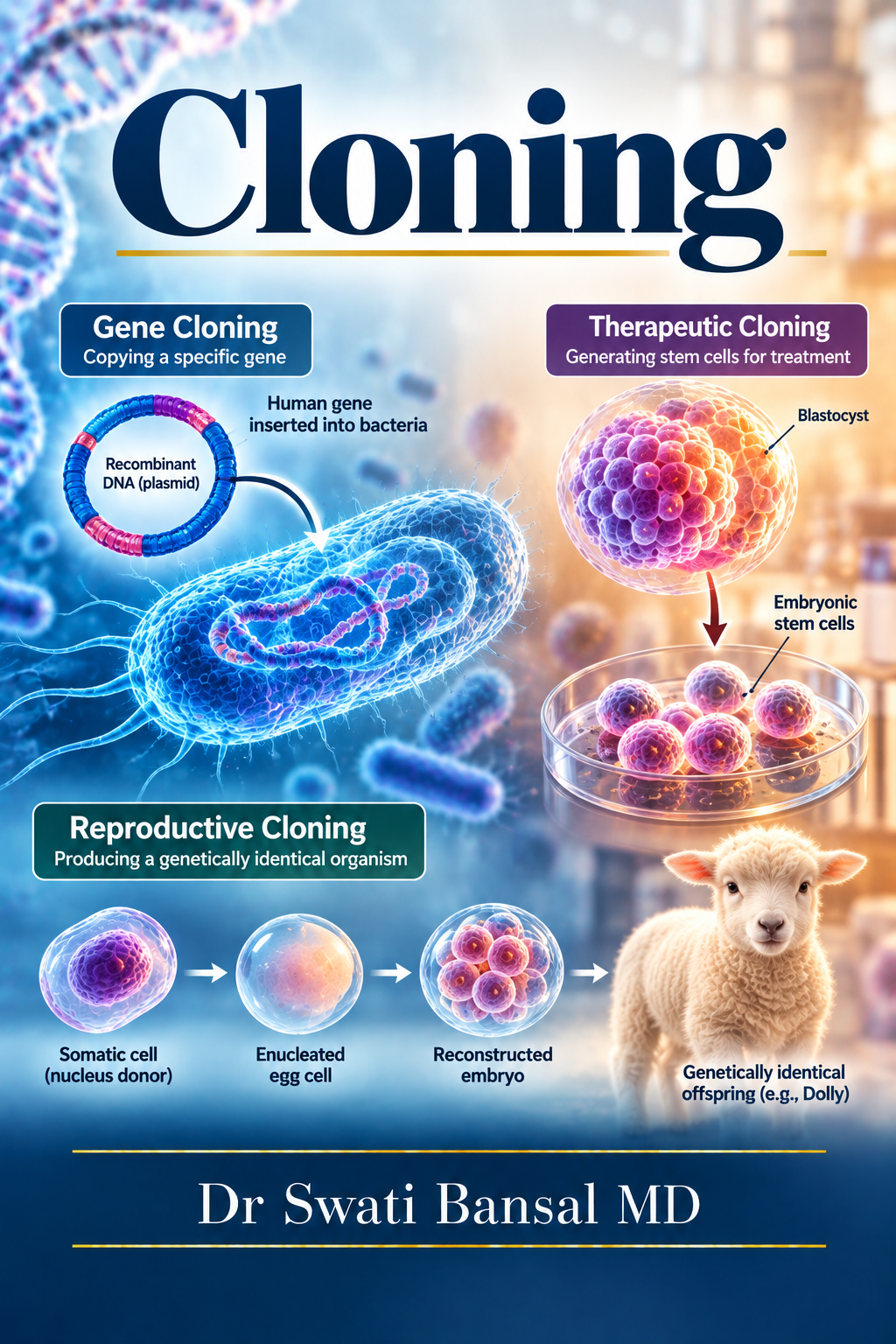 Cloning chapter cover by Dr Swati Bansal MD