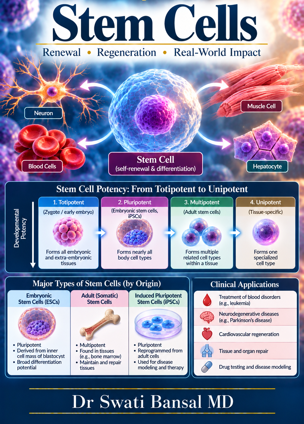 Stem Cells chapter cover by Dr Swati Bansal MD